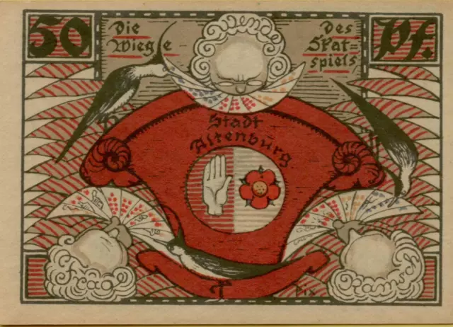 4189: Notgeld 50 Pfennig Altenburg die Wiege des Skatspiels 1921