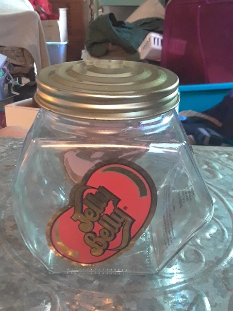 Jelly Belly Glass Jar With Screw On Lid