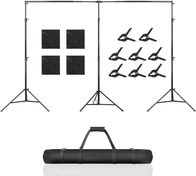 3 x 6m Support de fond avec système pour studio photo télescopique