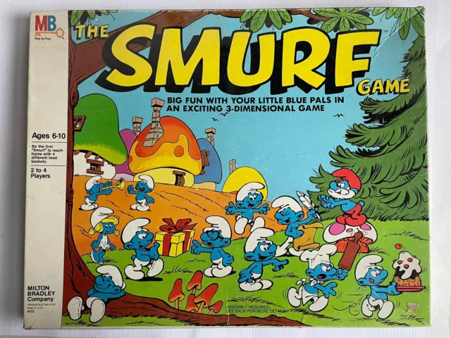 Vintage The Smurf 3D Board Game 1981 Milton Bradley No. 4113