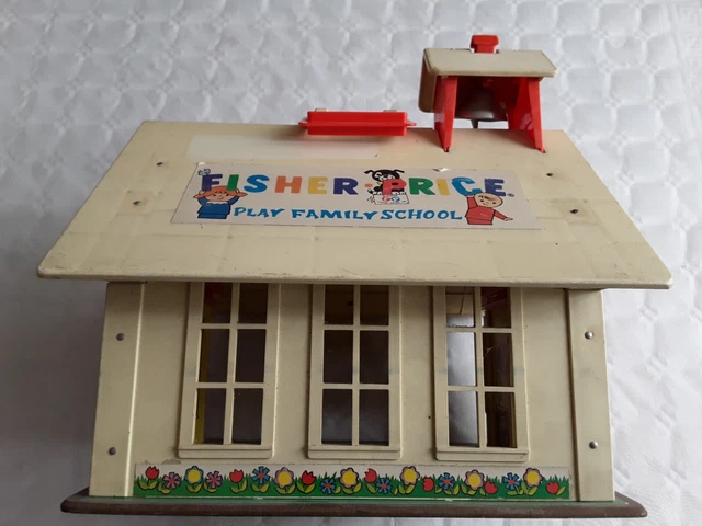 Jouet Ancien école Vintage Avec 4 Poupées Et Accessoires - Sans Boîte - Occasion (jeu Ancien)