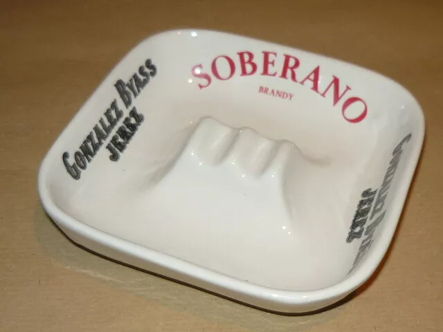 Posacenere Soberano Gonzalez Brandy Ashtray Cendrier Vintage Bar Pub Gadget 1