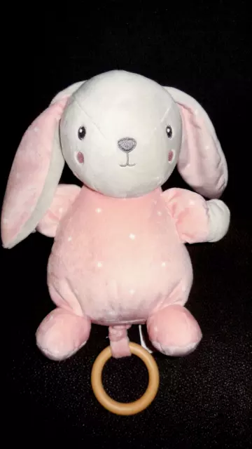doudou peluche musicale lapin gris rose étoile blanc SIMBA TOYS KIABI
