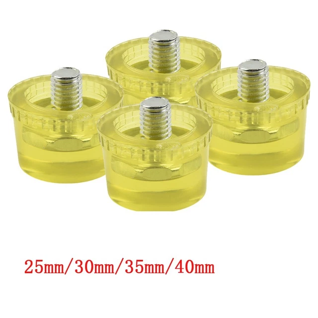 Tête ronde de marteau 40 mm 4 pièces marteau tête caoutchouc acier + caoutcho
