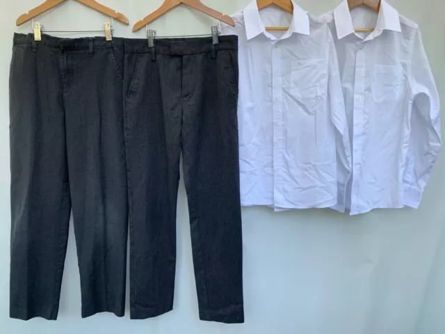 Boys Bundle school uniform trousers shirts age 11 years TU Next