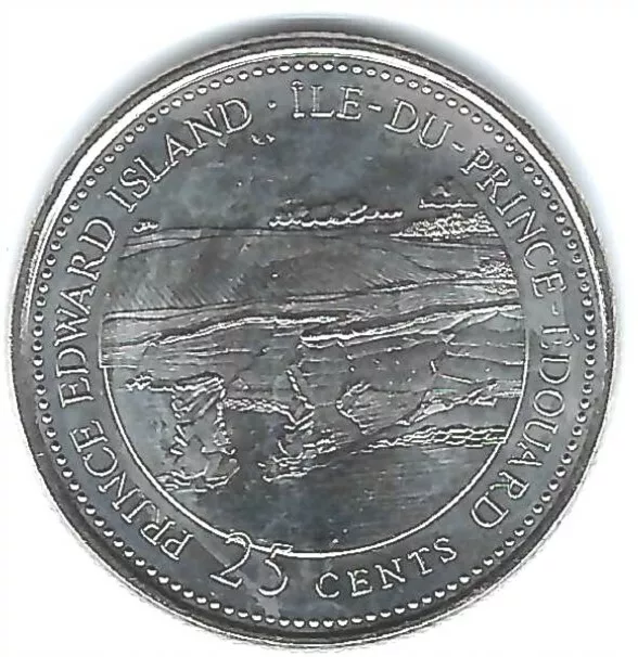 1992 Canada Uncirculated Prince Edward Island Twenty Five Cent coin!