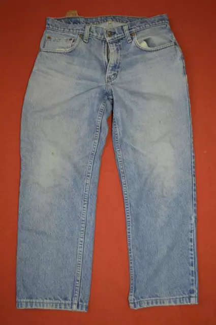 VTG 90s Levi's 506 Red Tab Straight Leg Jeans Made In USA 30x25 Hemmed