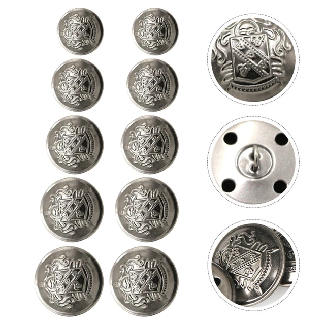 50 Pcs Brass Vintage Clothing Buttons Decorative Suit Blazer