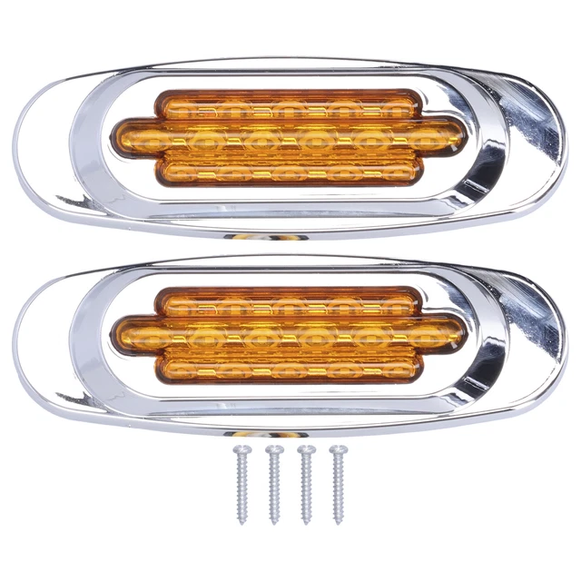 (jaune))Feu Arrière 1 Paire De Lampes Eernes Automatiques De Marqueur Latéral