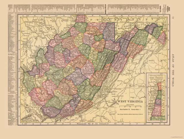 West Virginia - Hammond 1910 - 23.00 x 30.37