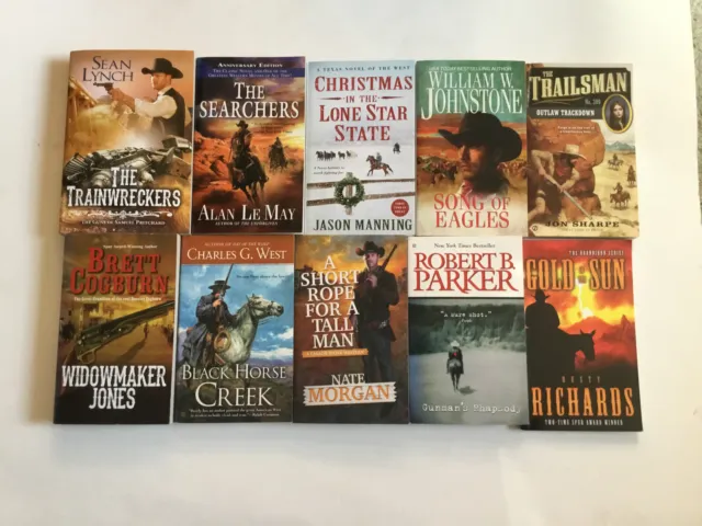 Mixed Lot of 10 Western Paperbacks Various Authors