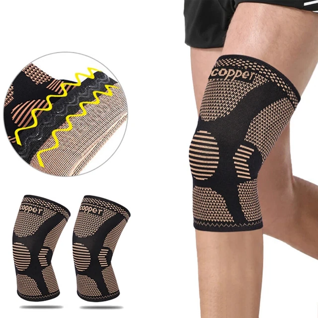 Copper Knee Pads Compression Sleeve Brace Support Arthritis Sports Running Gym