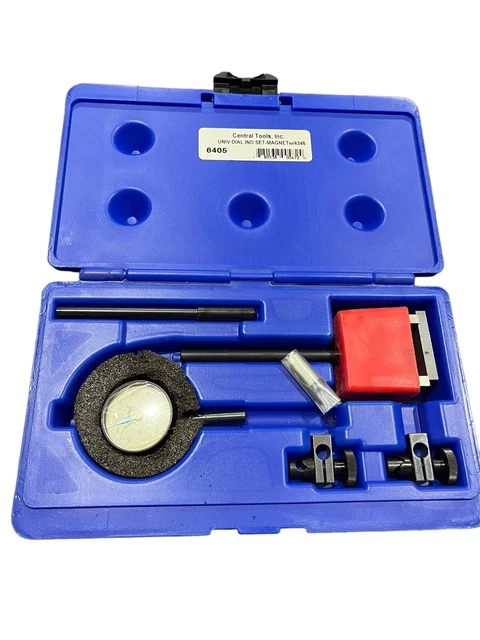 Central Tools No. 6405 Universal Dial Indicator Set with Magnetic Base