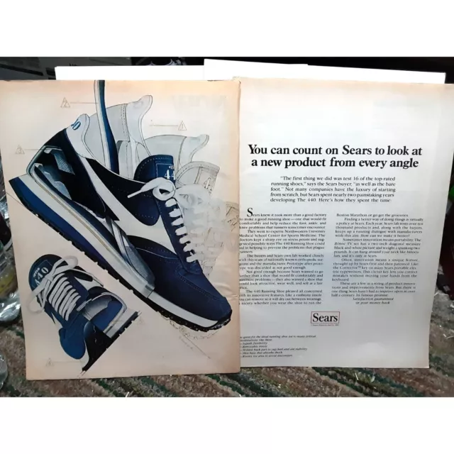 1981 Sears Running Shoes Original Print Ad Vintage