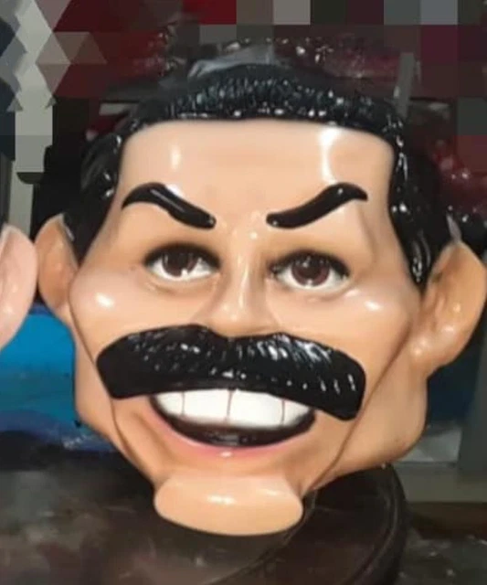 Freddie Mercury Fiber Glass Head Mascot Costume Singer Character Halloween Party