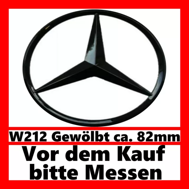 Für Mercedes Benz W212 Stern Schwarz Glanz Selbstklebend Heckklappe Gewölbt