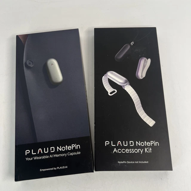 PLAUD NotePin Bundle black Plaud NotePin - Your Werable AI Note Taker