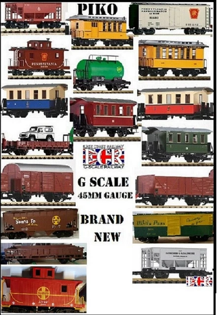 NEW PIKO G SCALE 45mm GAUGE RAILWAY ROLLING STOCK COMPATIBLE LGB ETC TRAIN SET