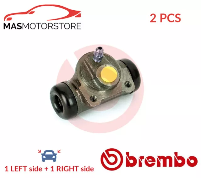 Drum Wheel Brake Cylinder Pair Rear Brembo A 12 578 2Pcs P New Oe Replacement