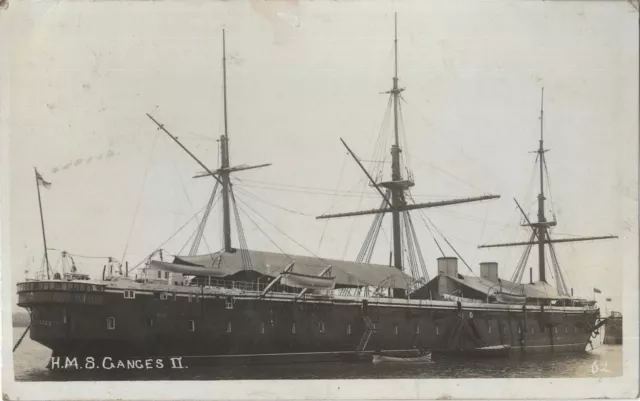 Rp Postcard Hms Ganges 1912