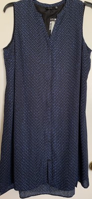 NEW! Women's APT 9 Black & Blue Sleeveless Flare Shirt Dress sz 20W WA71Y203PP