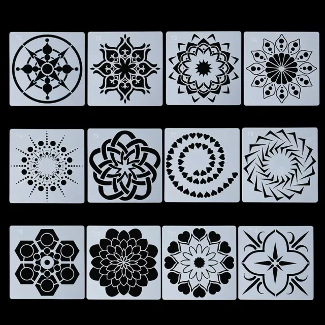 Decorative Painting template Scrapbooking Mandala Auxiliary Layering Stencils