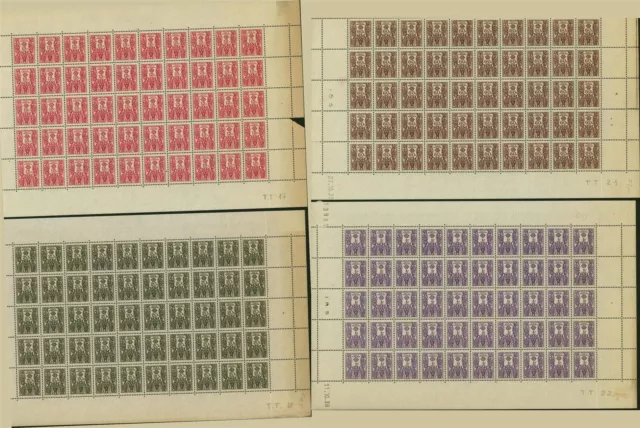 French Cameroun 1939-MNH stamps. Yvert Dues Nr.:16/23. Sheet of 50(EB) AR1-01258