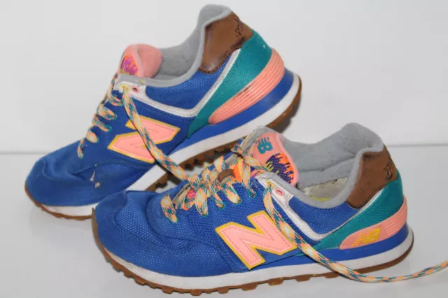 New Balance 574 Running Shoes, Weekend Expedition,#WL574EXA, Royal, Women's 7.5