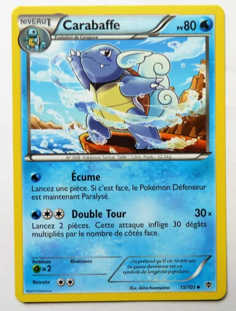 Carte Pokémon France Carabaffe 15/101  . 2013 EXPLOSION PLASMA TBE