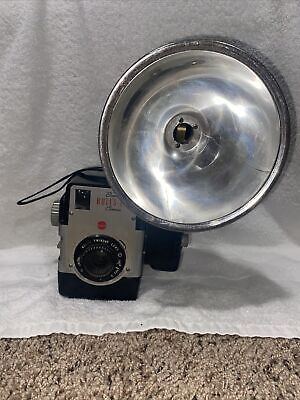 Cámara vintage Kodak Brownie Bullseye con accesorio de flash lente Twindar