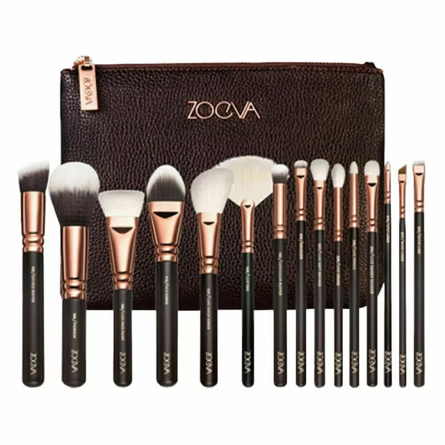 15pcs Make Up Bürsten Brush Set Rosegold Pinsel Verfassungs Schönheit Tasche