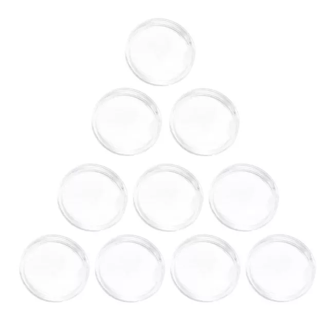 10Pcs 25mm Holder Round Acrylic Coin for Case with Organizer Box Waterpr