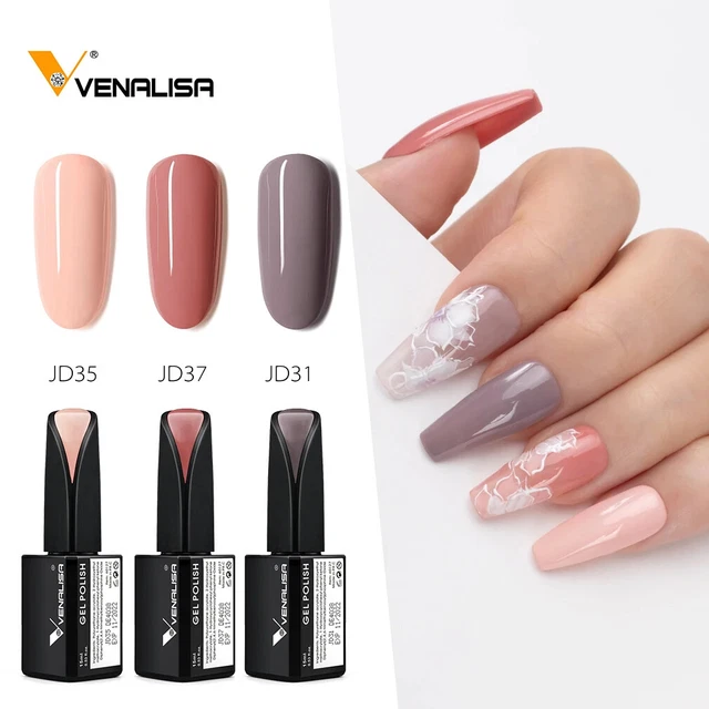 Gel Nail Polish Set Design Art Kit Glitter Venalisa Acrylic LED UV Varnish 3Pcs
