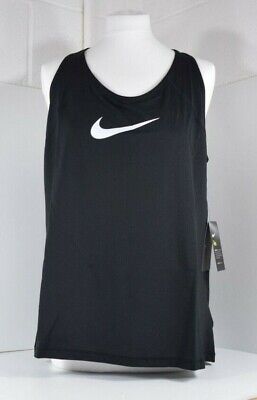 Nike Black Dri-FIT Women's Vest Gym Tank Top Slim Fit (Plus Size) UK SIZE 26-28