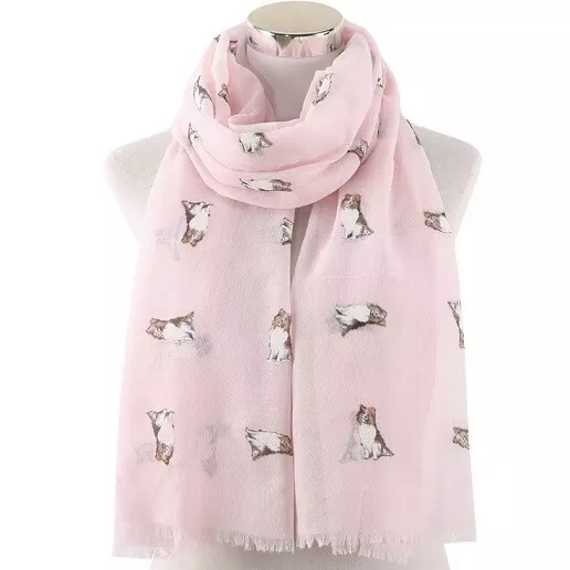 Shetland Sheepdog Print Ladies Scarf Choice Of 2 Colours Sheltie Rough Collie