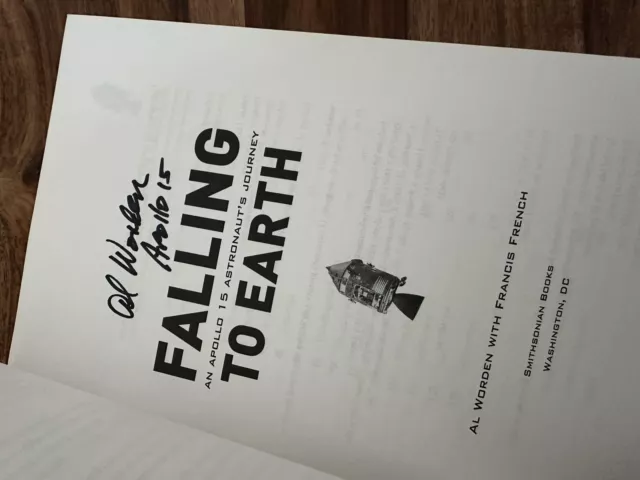 Signed Al Worden Apollo 15 Astronaut Book ‘Falling To Earth’