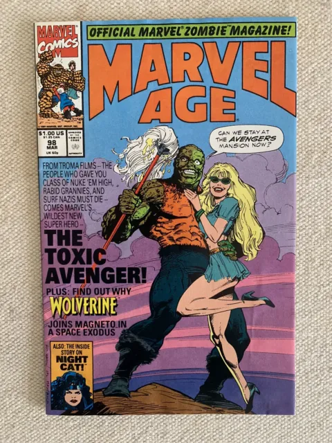 Marvel Age #98 1st Preview And Cover Appearance Of The Toxic Avenger FN- 5.5