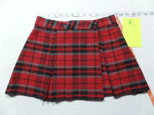 Exotic Dancer Pleated Pull Away Plaid Mini Skirt No Size See Measurments ~ Lot K