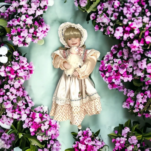 ”Mary Had a Little Lamb" Limited Edition Porcelain doll by Edwin M. Knowles 