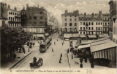 CPA saint etienne-place du peuple & rue du General Foy France (940289)