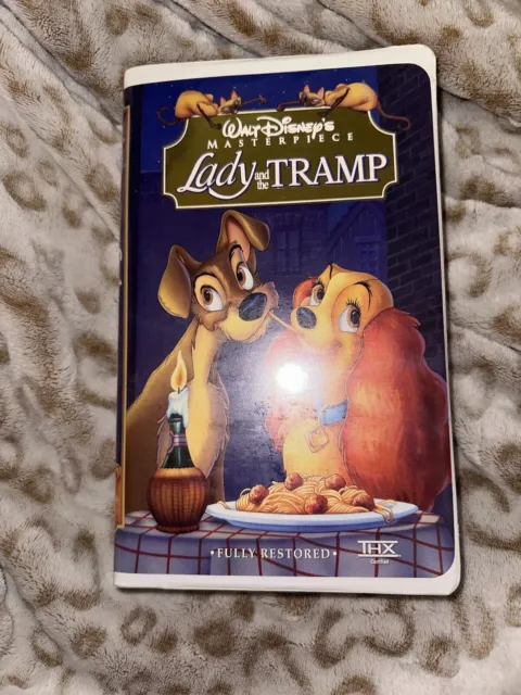 Lady and the Tramp VHS Tape Disney Masterpiece Collection-With Original Pamphlet