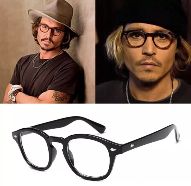 Deluxe Classic Retro Acetate Eyeglass frames Johnny Depp Glasses Spectacles 44mm