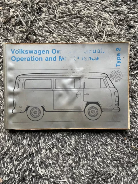 Vintage Official Volkswagen Owners Manual for Type 2 Bus