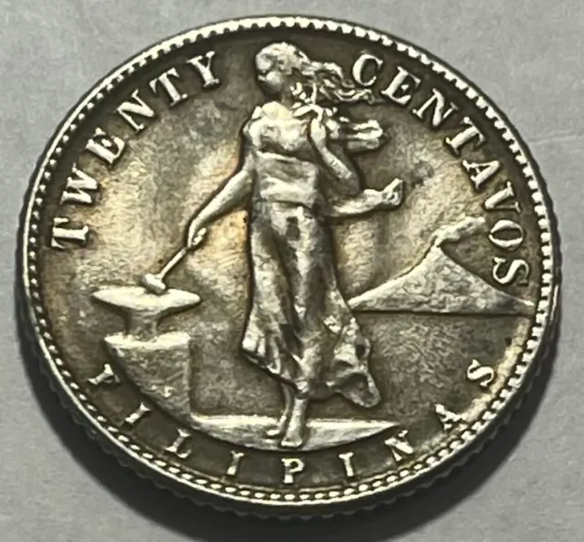 PHILIPPINES U.S. Administration  Silver 20 Centavos - 1944D - BU - FREE USA S&H!