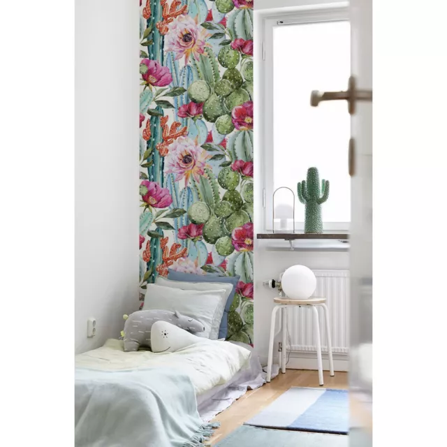 Tropical Garden Removable | Watercolor Floral Design | Repositionable wall mural