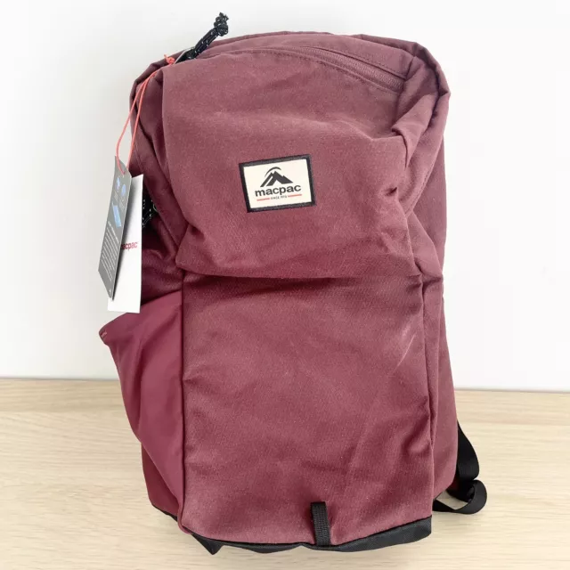 Macpac Piko 14L Aztec Canvas Hiking Backpack Burgundy Wine Red New With Tags