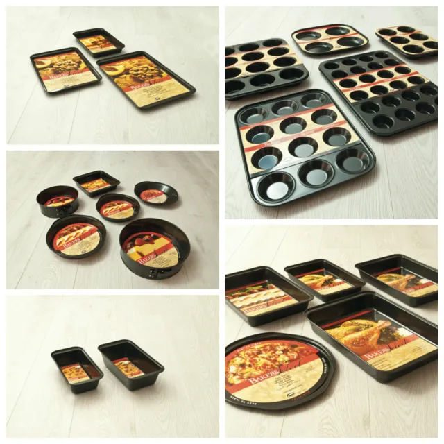 Non Stick Bakeware Ovenware Roast Muffin Cup Cake Pizza Loaf Biscuit Brownie Pan