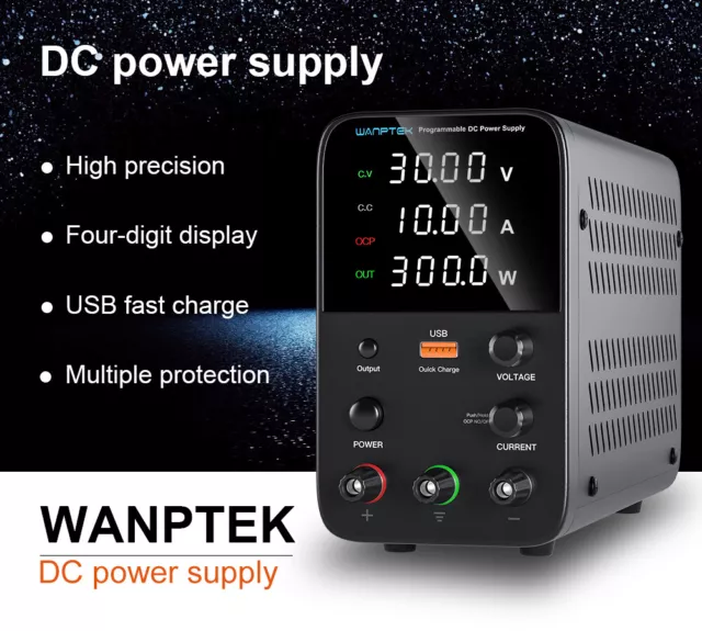 0~30V,0~10A Adjustable Lab  DC Power Supply Variable regulated Bench Switching