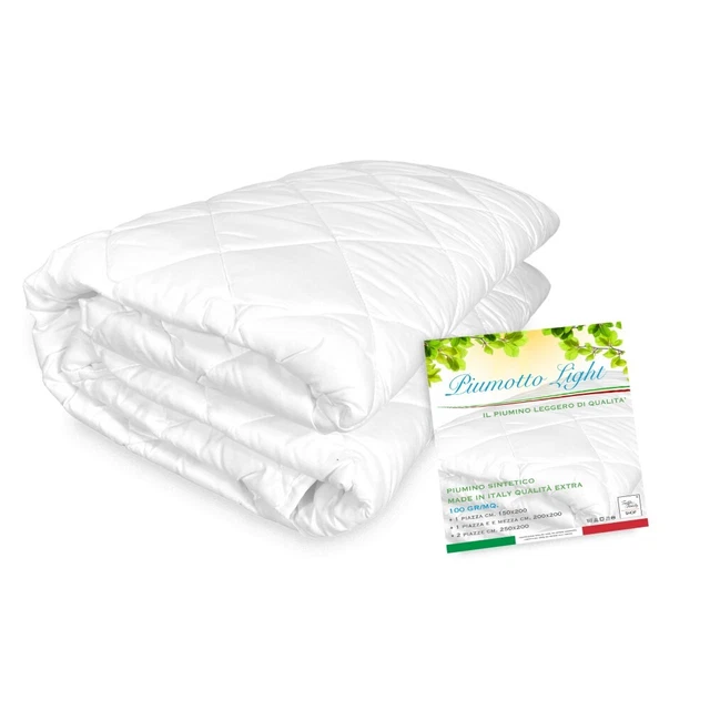 PIUMINO Sintetico PRIMAVERILE ESTIVO Anallergico 100 gr./mq. PIUMOTTO LIGHT Legg