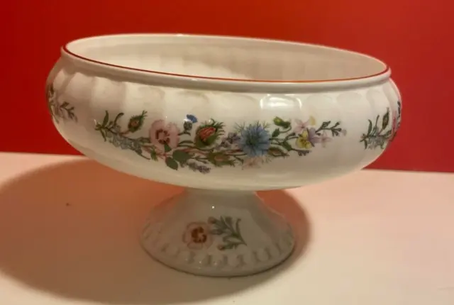 Aynsley Wild Tudor Bone China Pedestal Bowl, Footed Dish ( L109), Vintage